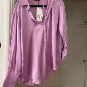 Lavender Zara Button Down Shirt